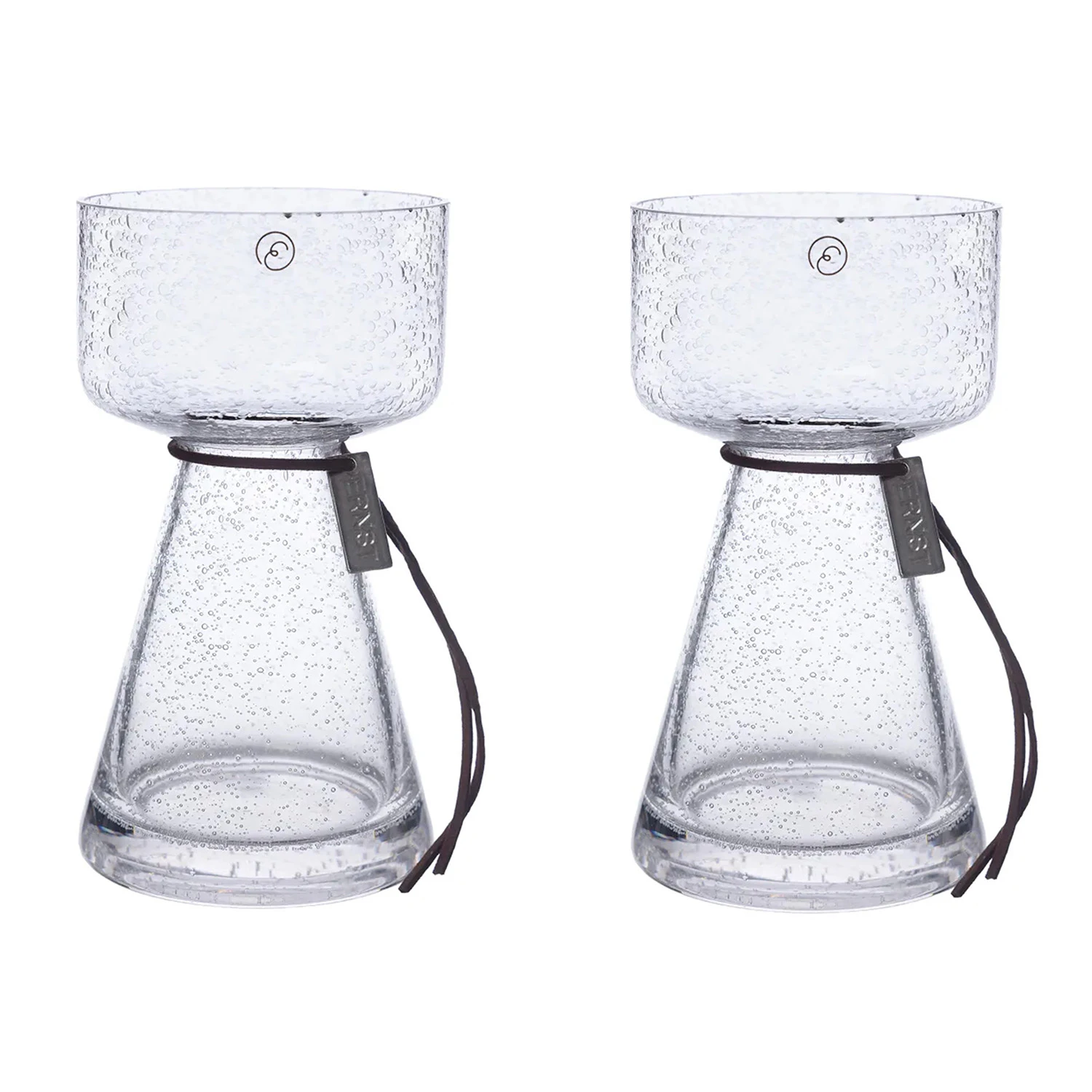 Ernst Bulb Vase With Bubbly s H15 Cm 2-pack - Vaser Glas Klar - 2X398445