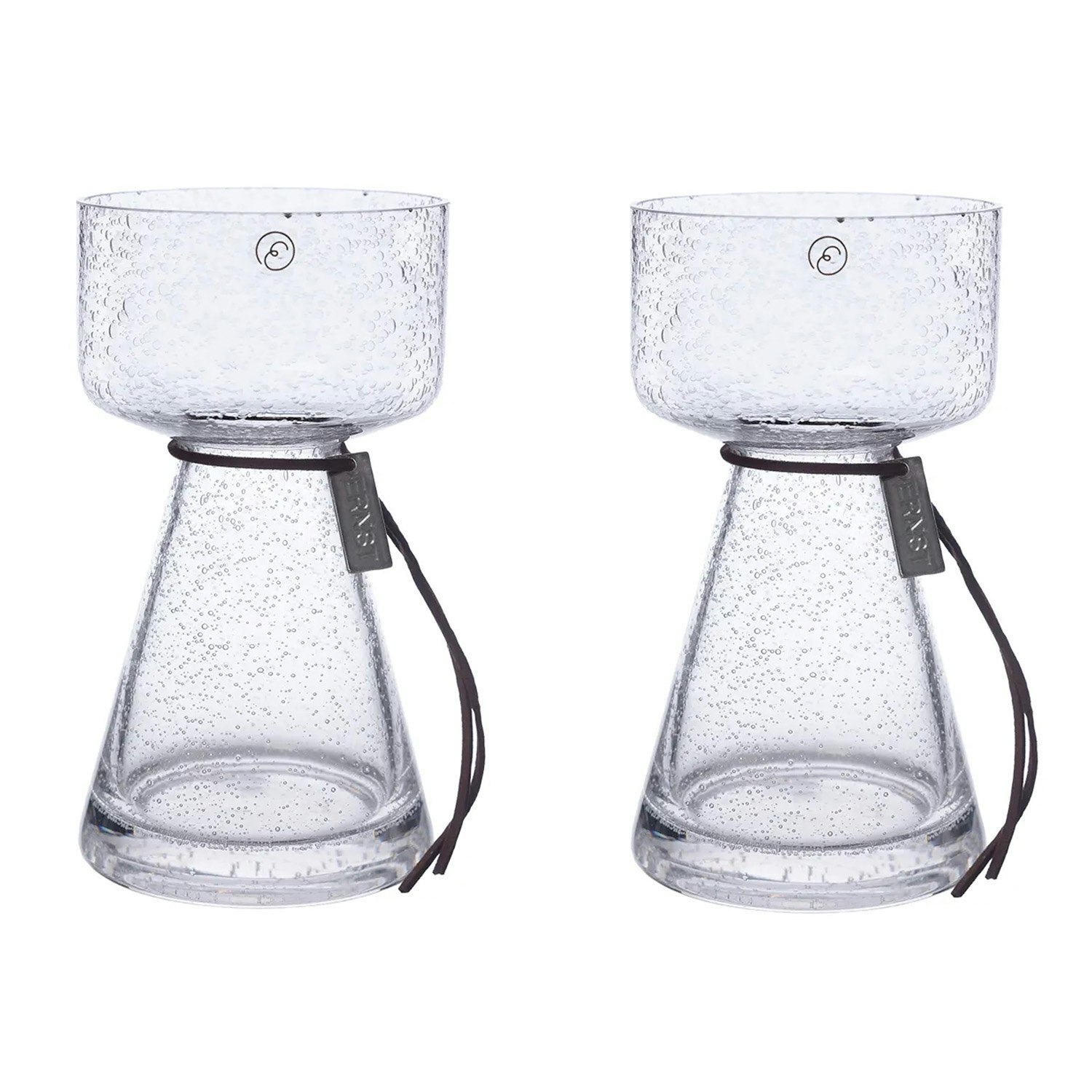 Ernst L&oslash;gvase Med Boblet H20 Cm 2-pak - Vaser Glas Klar - 2X398446