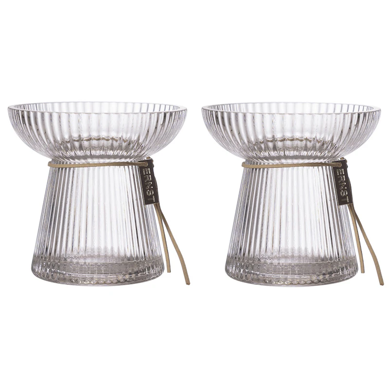 Løgvase Med Riflet Struktur 11 cm, 2-pak