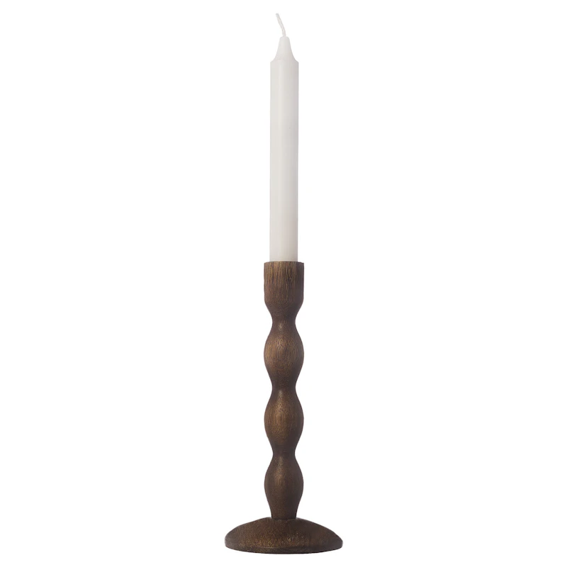 Lysestage 21 cm, Mørkebrun