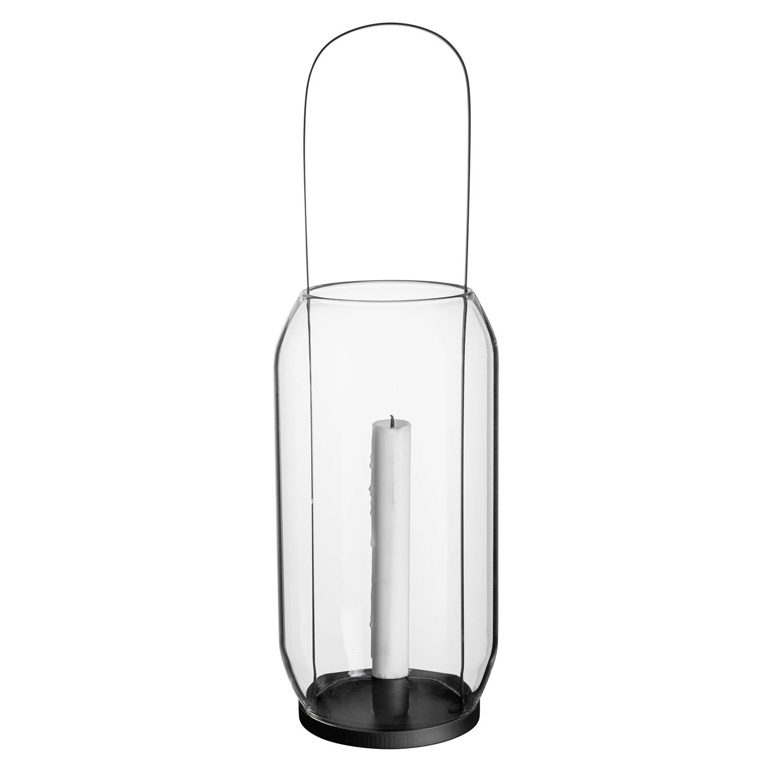 Ernst Lysestage 40 Cm - Fyrfadsstager Glas Sort - 264417