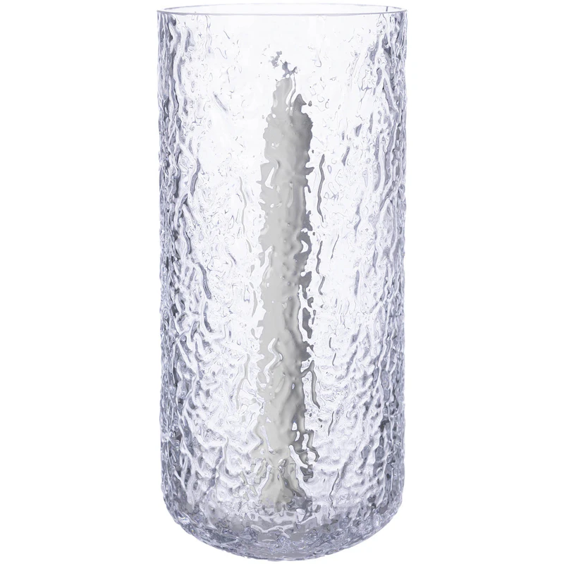 Lysestage Med Mønstret Glas 25 cm