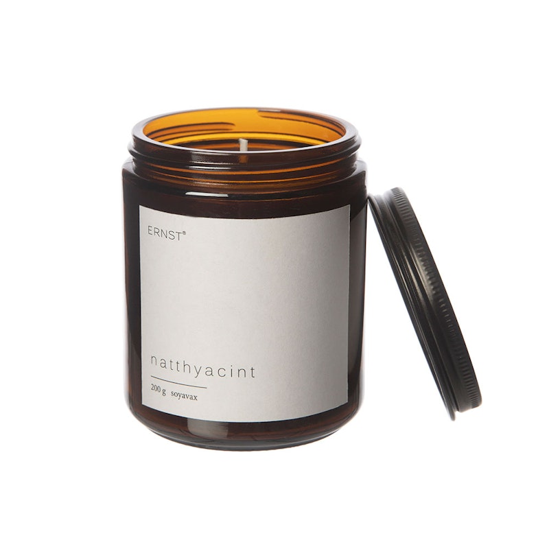 Natthyacint Duftlys Brunt Glas 340 g