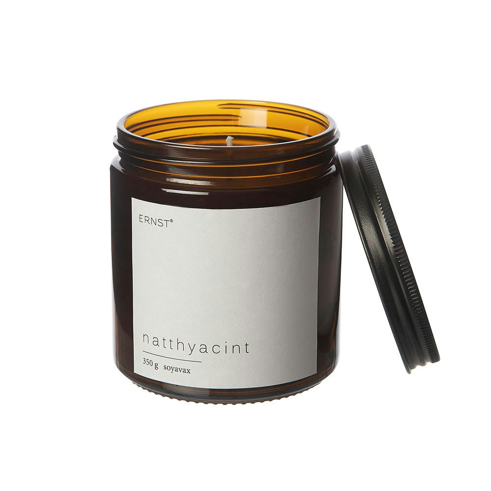 Ernst Natthyacint Duftlys t 200 g - Duftlys Glas Brun - 350126