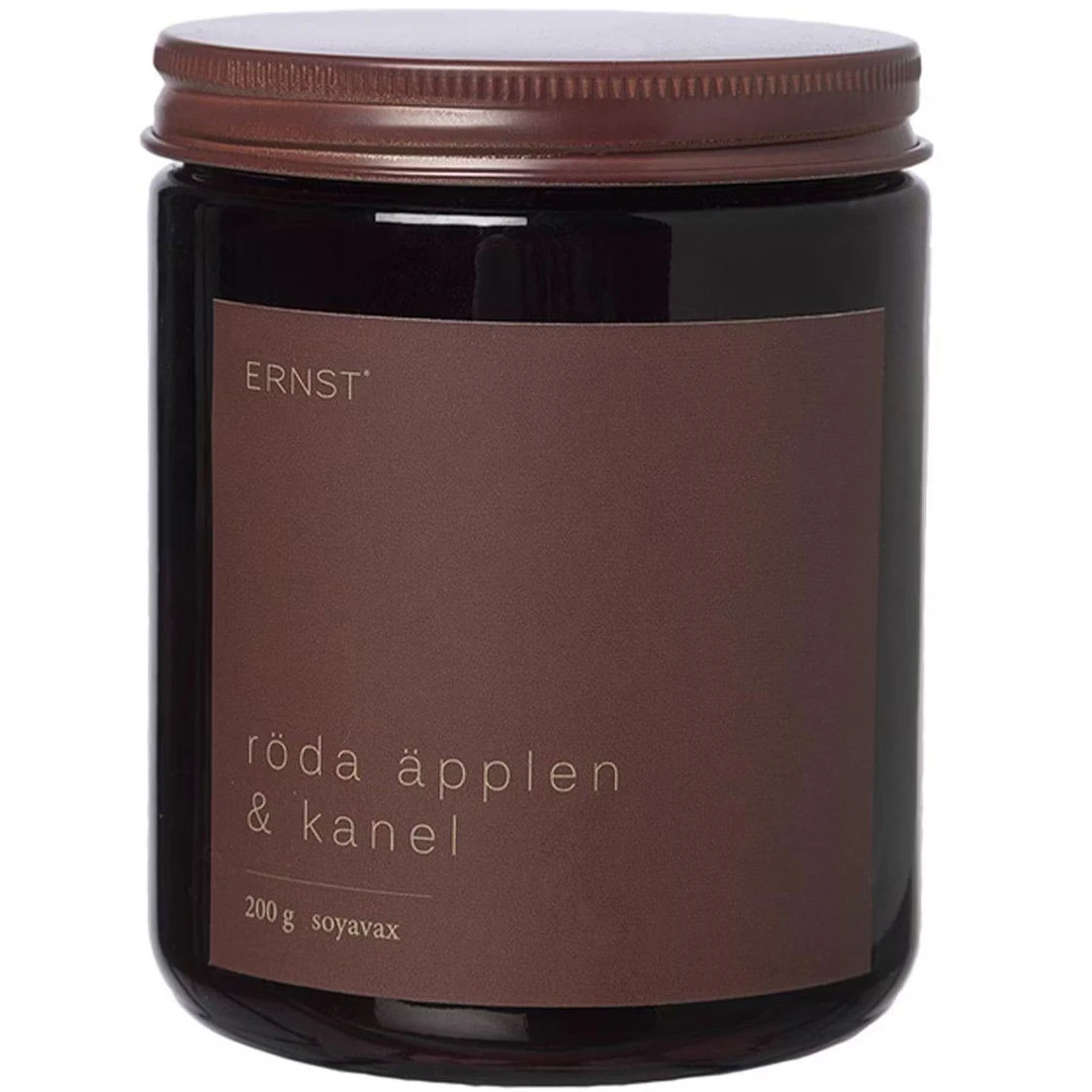 Ernst Red Apple & Cinnamon Duftlys - Duftlys Glas R&oslash;d - 350134
