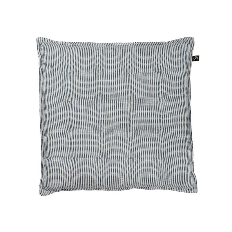 Sædepude 40x40 cm, Hvid / Blå