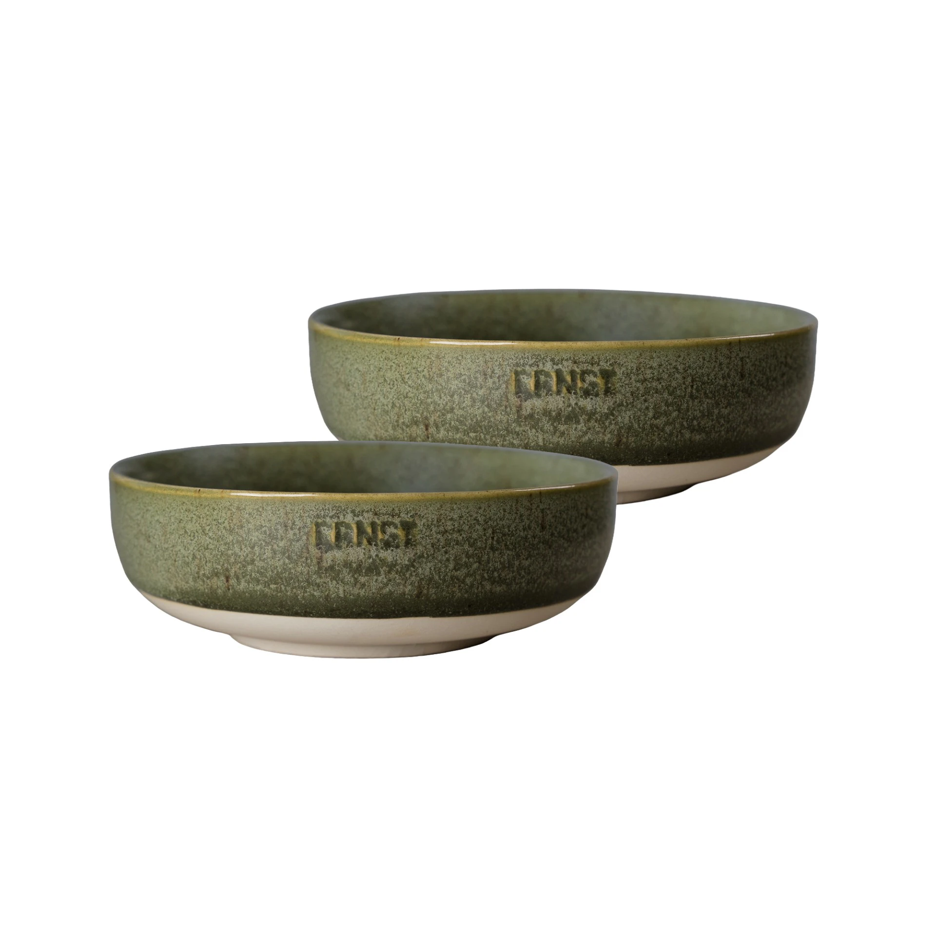 Ernst Sk&aring;l 2-pak ⌀ 14 Cm / Natur - Serveringssk&aring;le Stent&oslash;j Gr&oslash;n - 446782