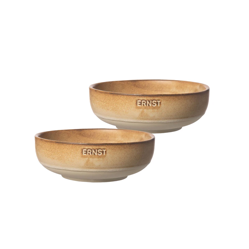 Skål 2-pak ⌀ 14 cm, Brun / Natur