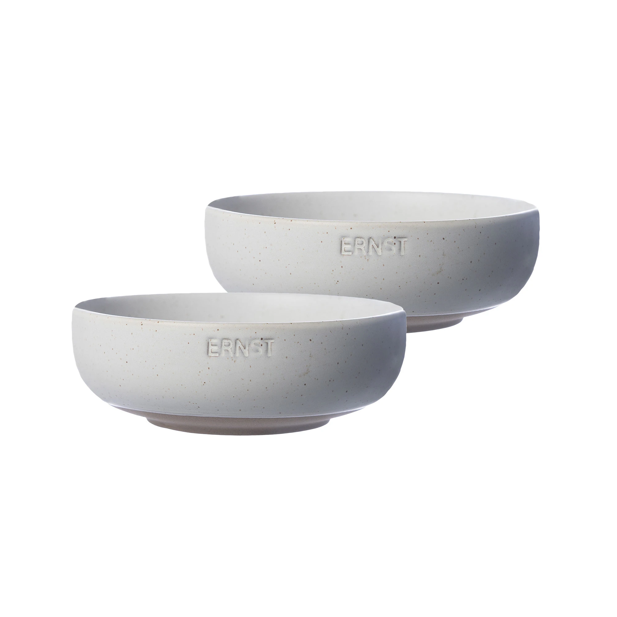 Ernst Sk&aring;l 2-pak ⌀ 14 Cm / Naturlig - Serveringssk&aring;le Stent&oslash;j Hvid - 446793