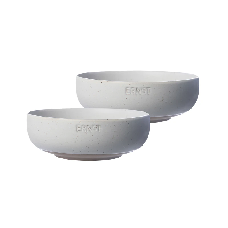 Skål 2-pak ⌀ 14 cm, Hvid / Naturlig