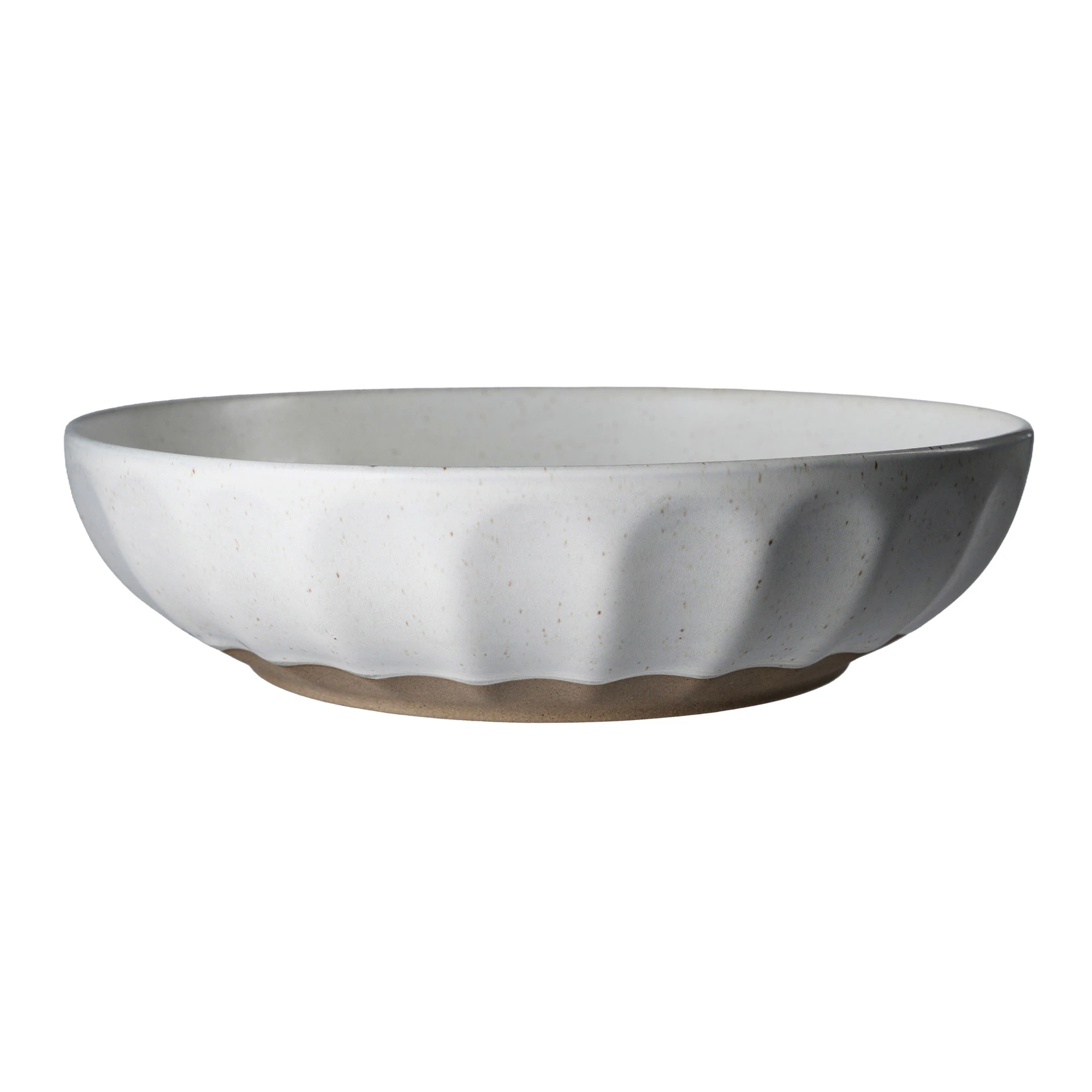 Ernst Sk&aring;l 24 Cm / Natur - Serveringssk&aring;le Stent&oslash;j Hvid - 247070