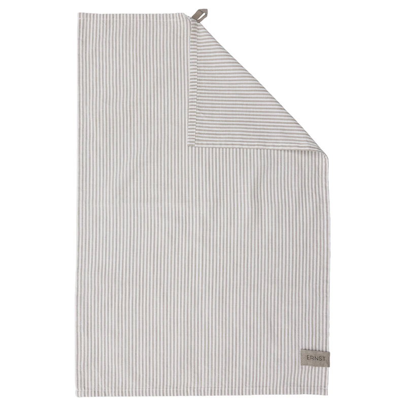 Viskestykke Striber 47x70 cm, Hvidt/Beige