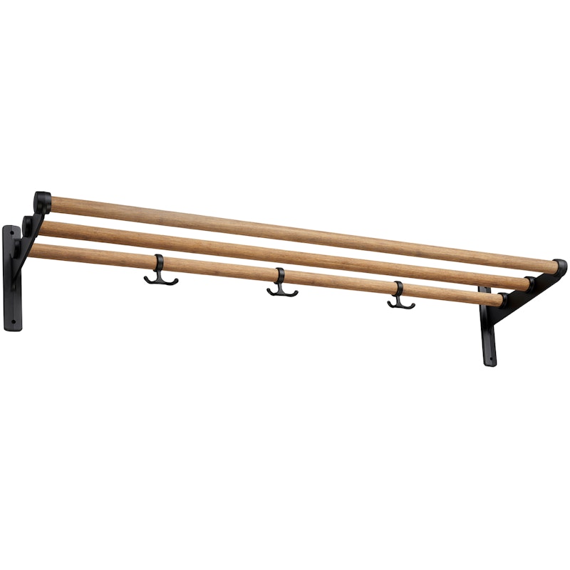 Nostalgi Hat Rack/Shoe Rack, Black Fittings Hattehylde Sort Bamboo