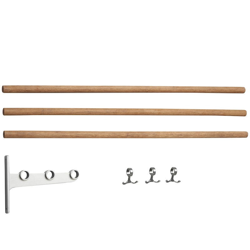 Nostalgi Extension Part For Hat Rack/ Shoe Rack, Aluminium Tilbygningsdel Til Hattehylde / Skohylde, Aluminium Aluminium Bamboo