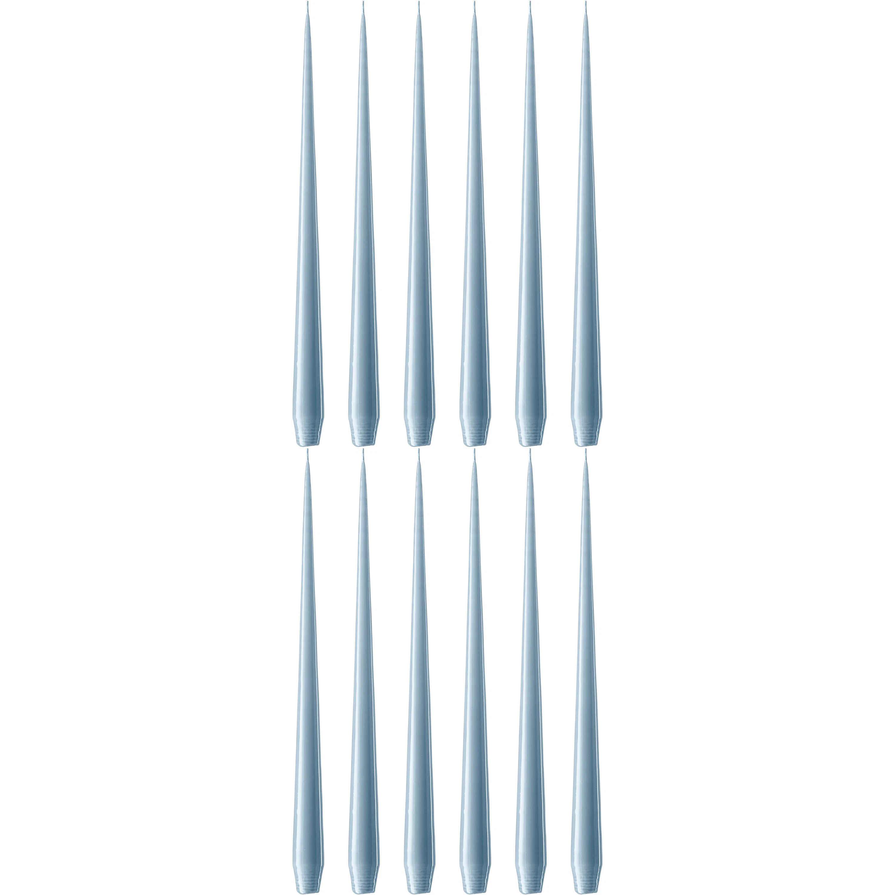 Ester & Erik Antiklys Lakeret 32 Cm 12-pak - Lys Paraffin Dusty Blue - 0312-83-0