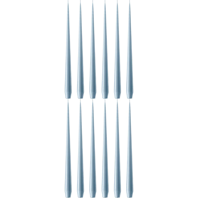 Antiklys Lakeret 32 cm 12-pak, Dusty Blue