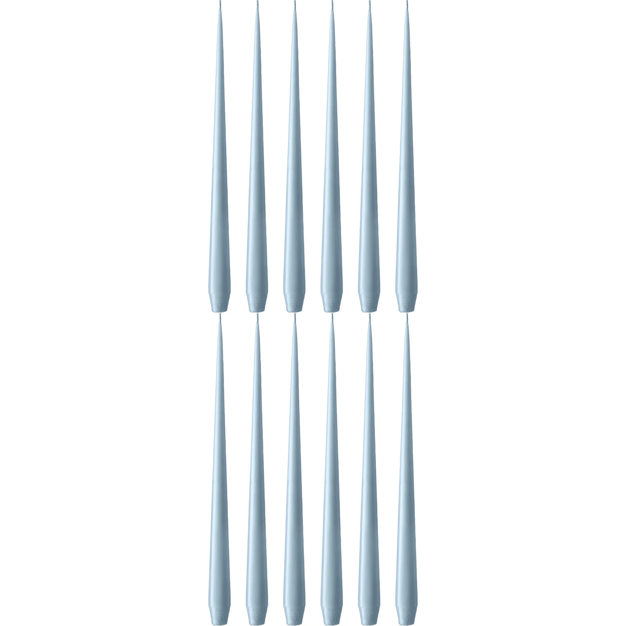 Ester & Erik Antiklys Mat 32 Cm 12-pak - Lys Paraffinvoks Dusty Blue - 0312-83