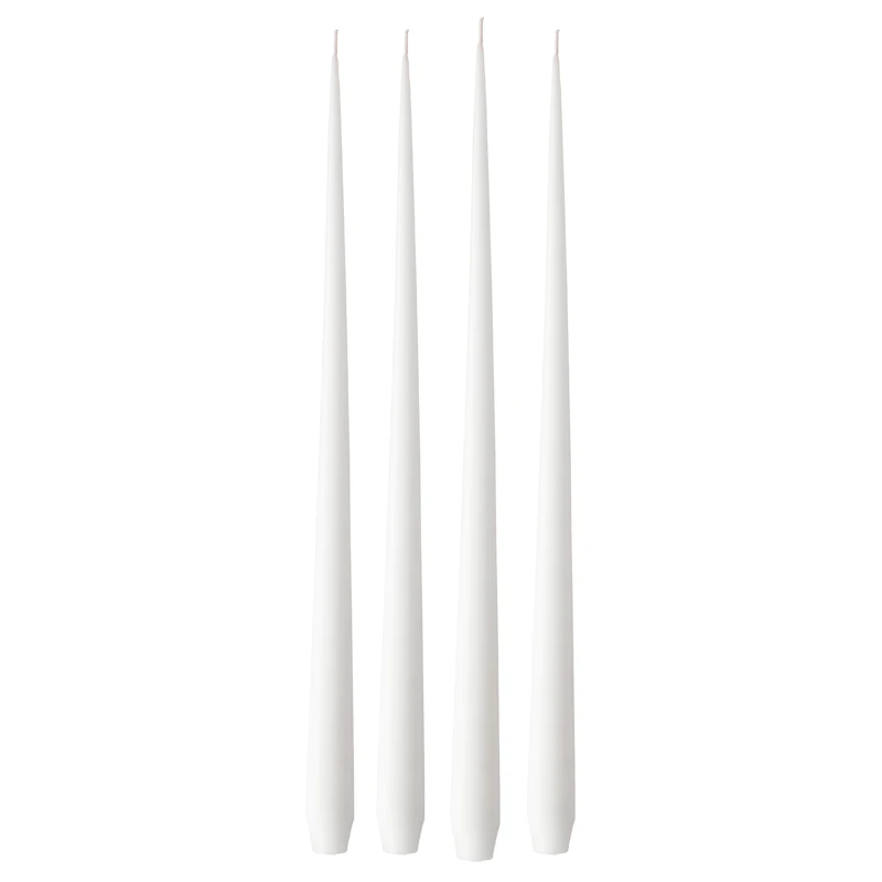 Antiklys Mat 42 cm 4-pak, Pure White