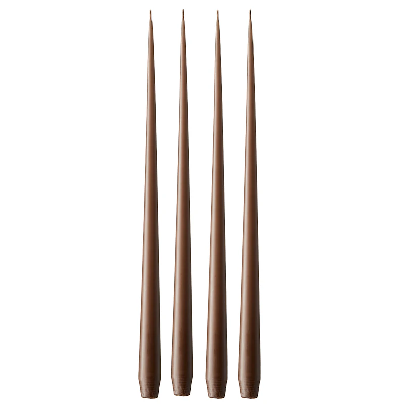 Antiklys Mat 42 cm 4-pak, Hazelnut