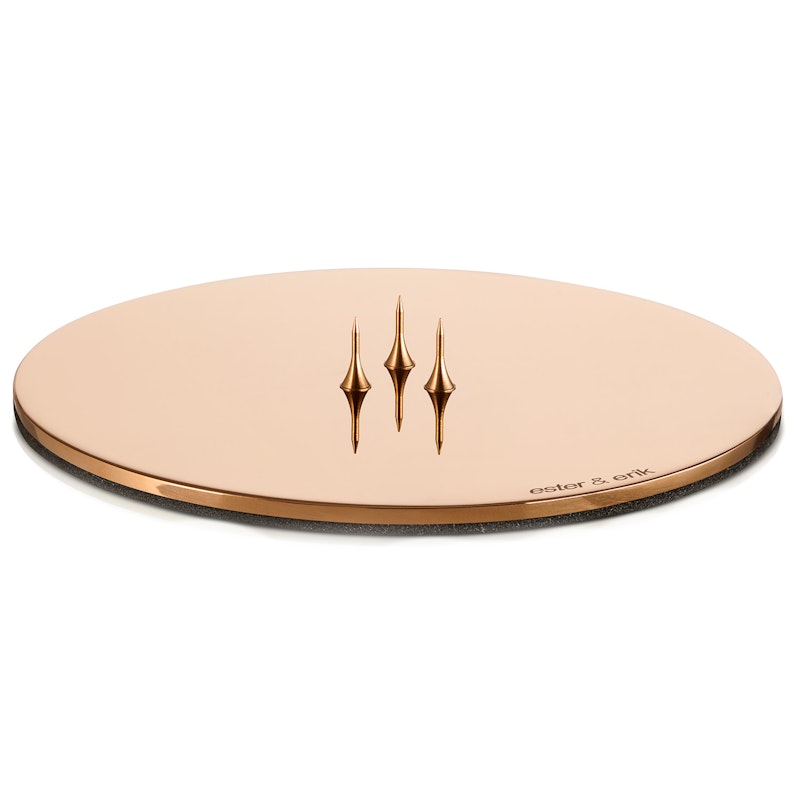 Lysfad Ø12 cm Rose Gold, Shiny