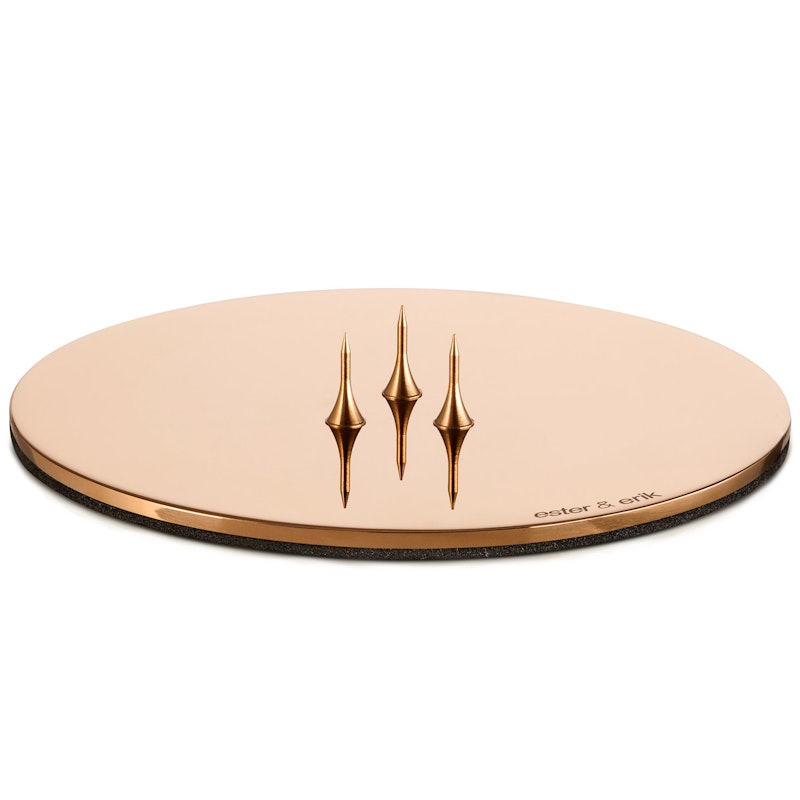 Lysfad Ø9 cm Rose Gold, Shiny