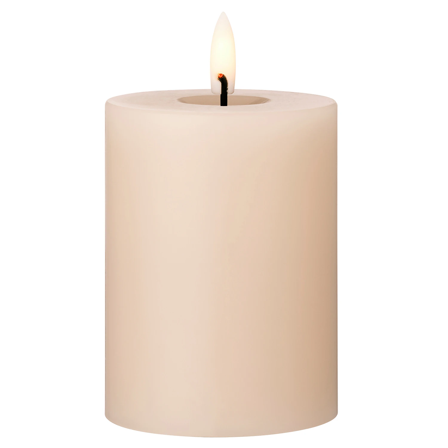 Ester & Erik Led Pillar Candle 10 Cm - LED-lys Voks Ice Latte - L7510-11