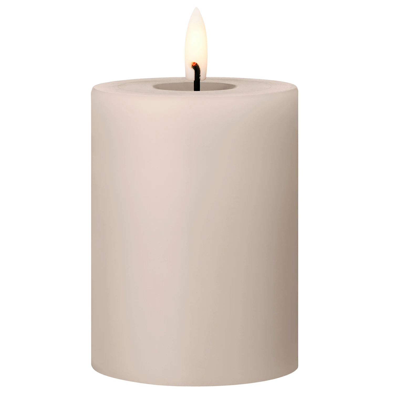 Ester & Erik Led Pillar Candle 10 Cm - LED-lys Voks Linen Grey - L7510-22