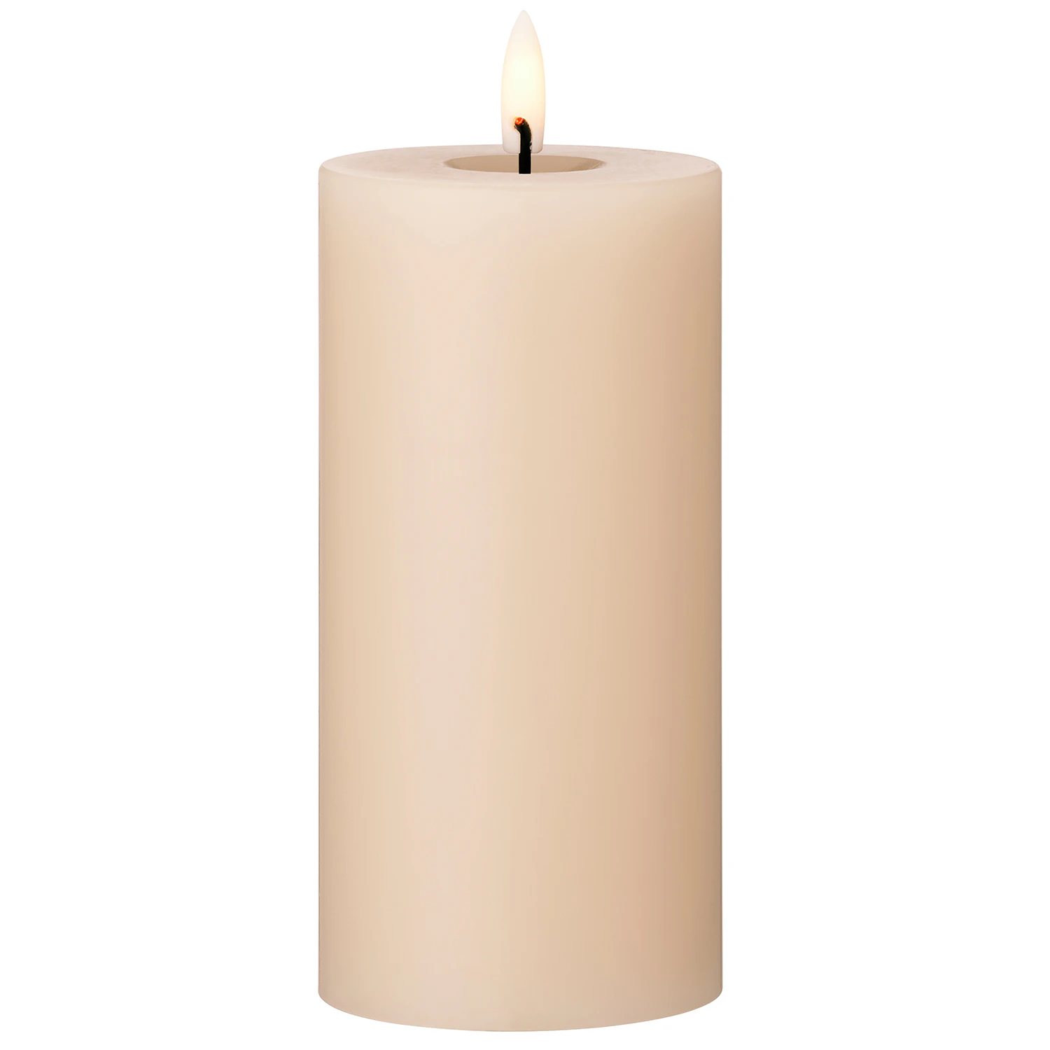 Ester & Erik Led Pillar Candle 15 Cm - LED-lys Voks Ice Latte - L7515-11