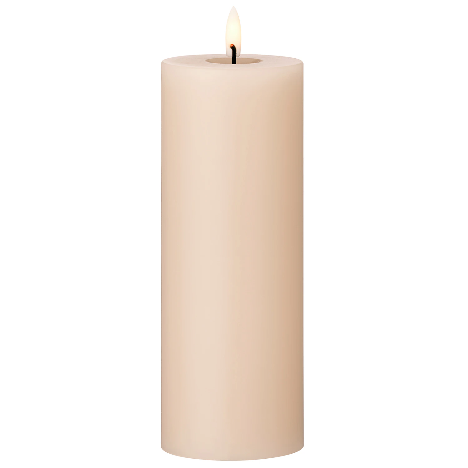 Ester & Erik Led Pillar Candle 20 Cm - LED-lys Voks Ice Latte - L7520-11