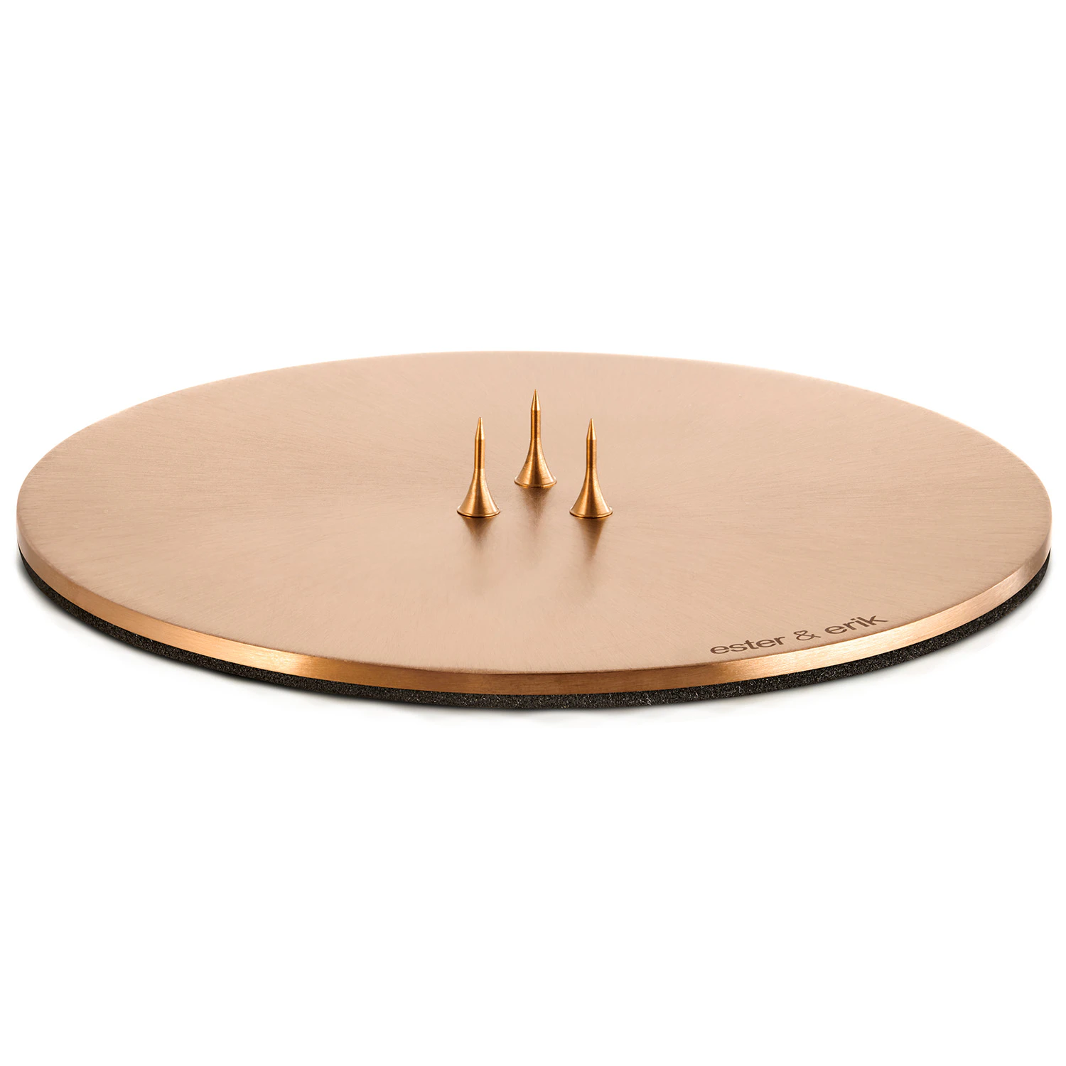 Ester & Erik Lysfad &Oslash;12 Cm Rose Gold Matt - Lysestager Rustfrit St&aring;l Roseguld - 555-71