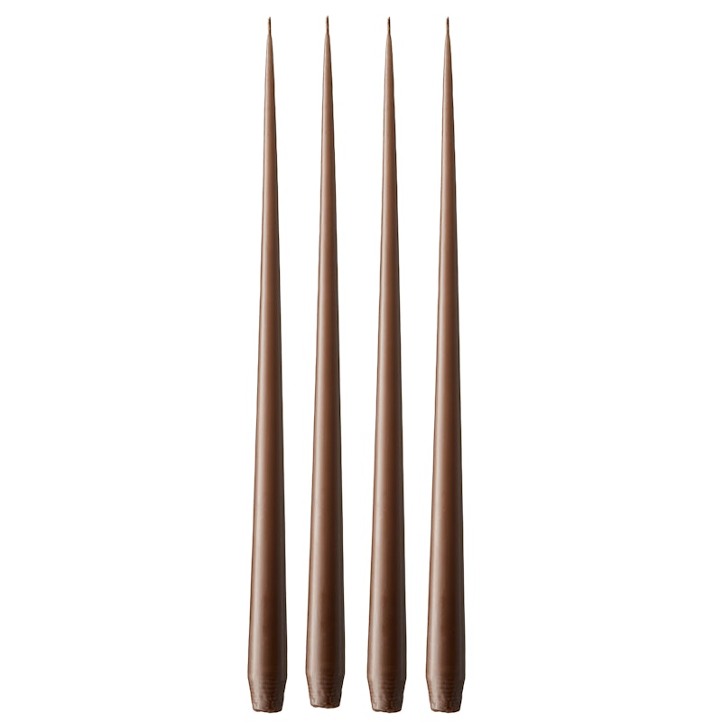 Antiklys Mat 42 cm 4-pak, Hazelnut