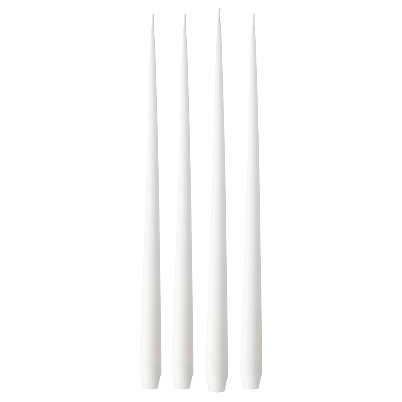 Antiklys Mat 42 cm 4-pak, Pure White