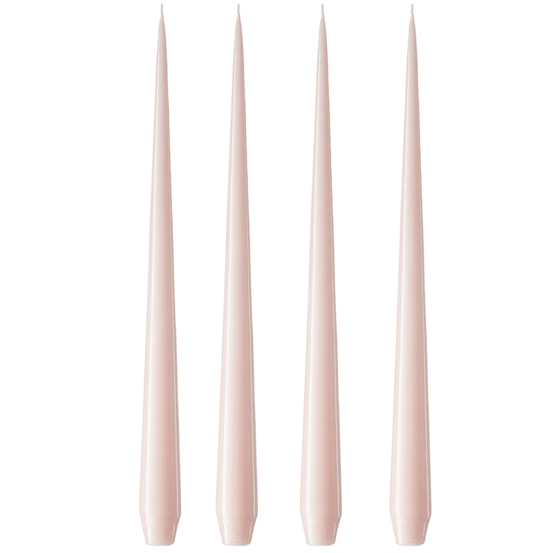 Antiklys Lakeret 32 cm 4-pak, Rosewater