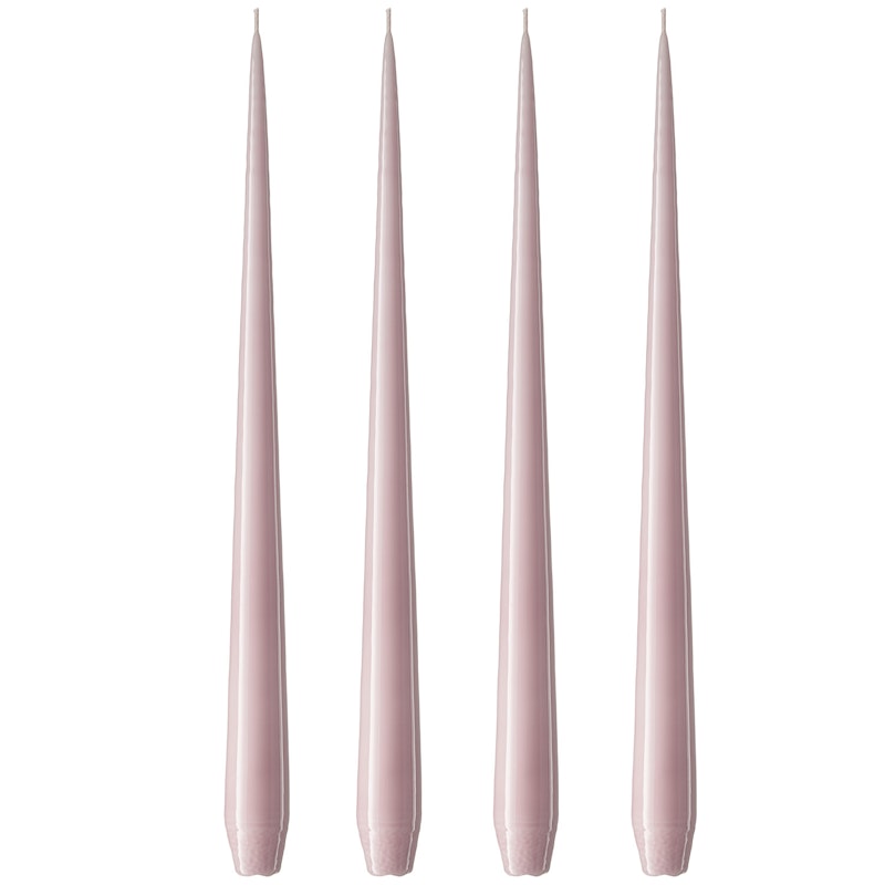 Antiklys Lakeret 32 cm 4-pak, Soft Rose