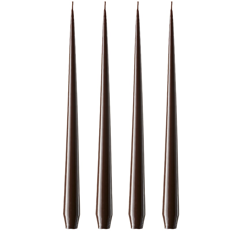 Antiklys Lakeret 32 cm 4-pak, Espresso