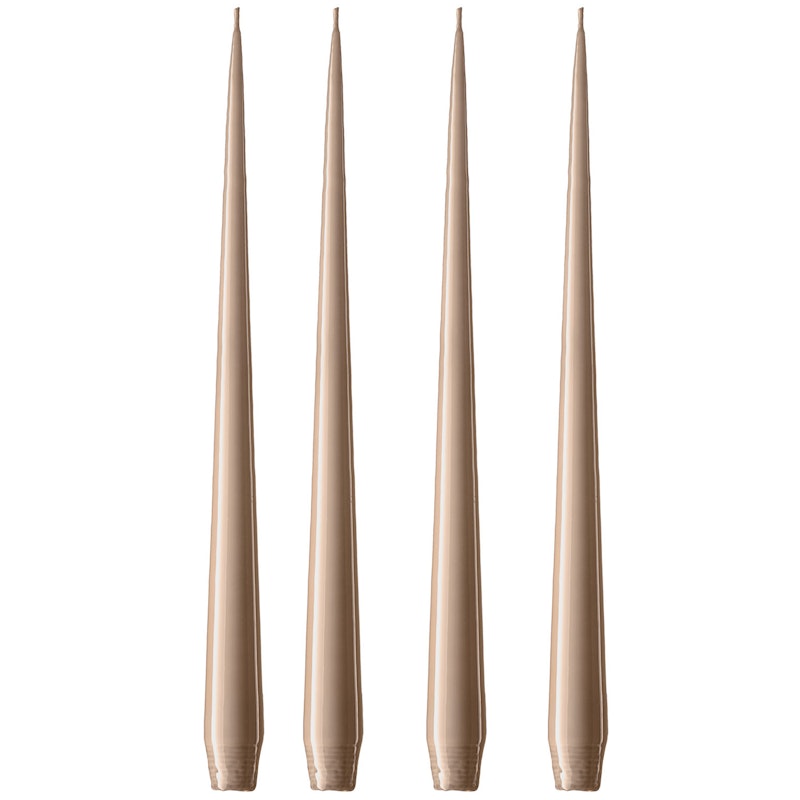 Antiklys Lakeret 32 cm 4-pak, Nougat Note