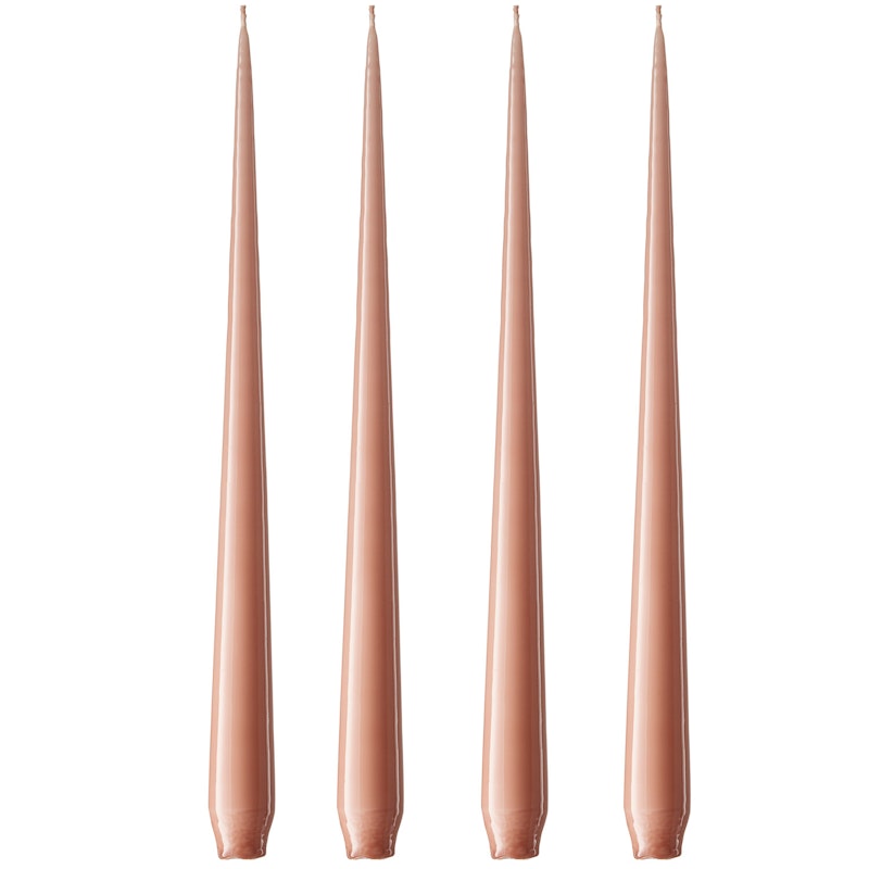 Antiklys Lakeret 32 cm 4-pak, Rosy Caramel
