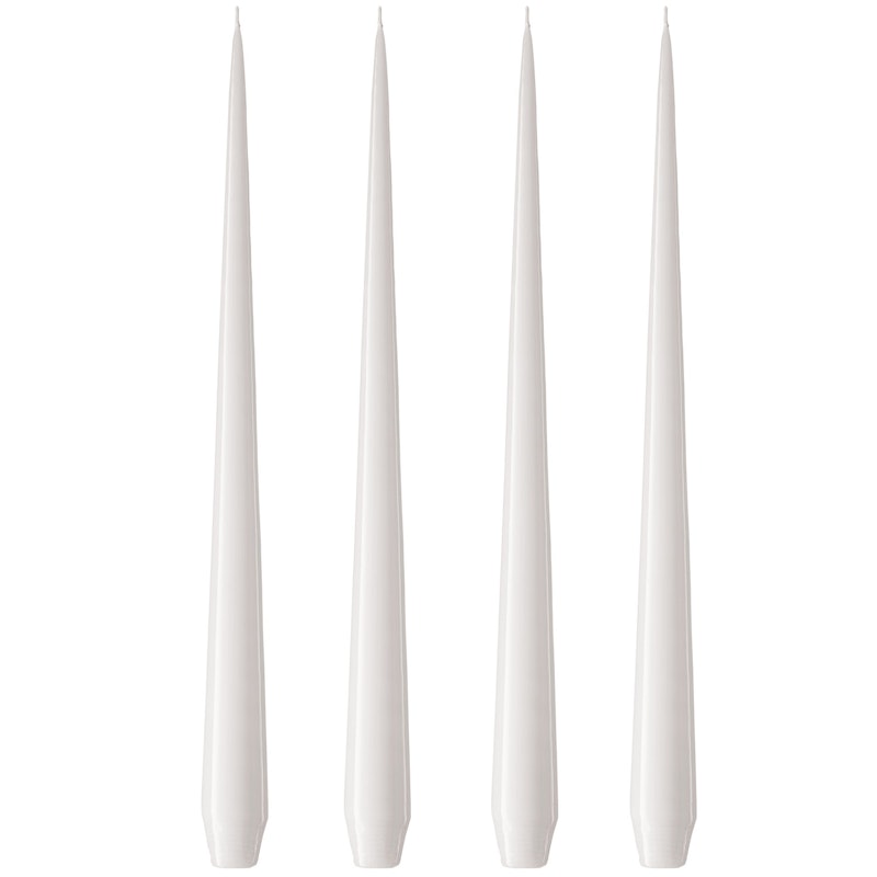 Antiklys Lakeret 32 cm 4-pak, White Ash