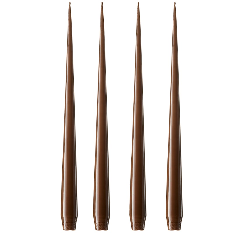 Antiklys Lakeret 32 cm 4-pak, Hazelnut
