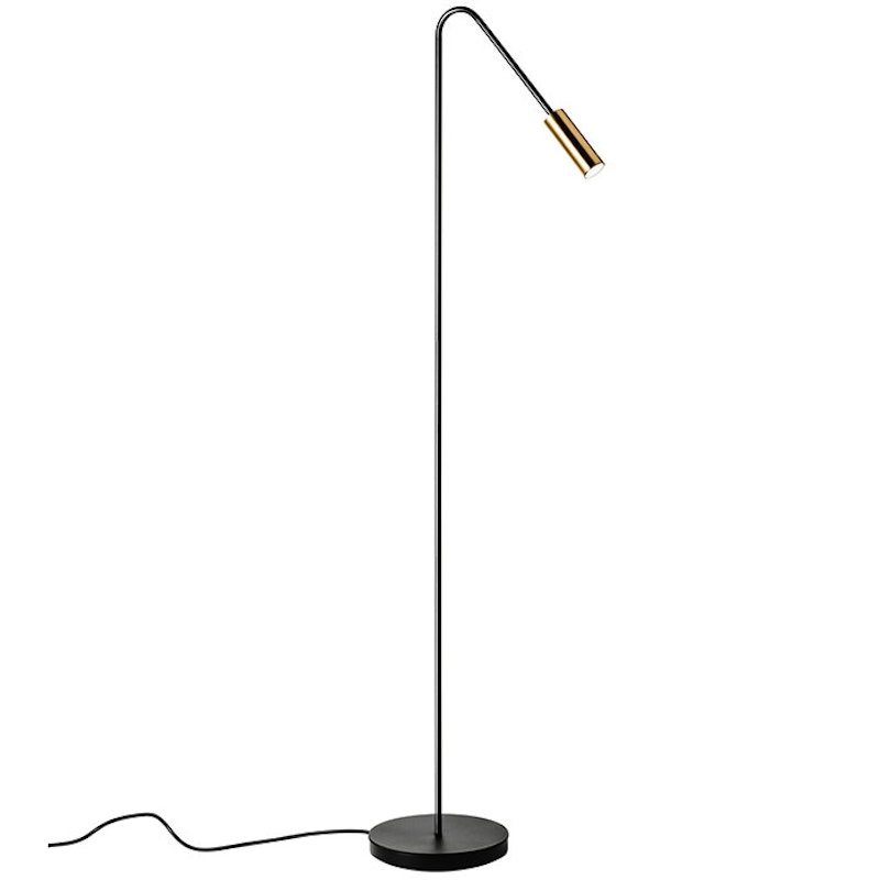 Volta P-3538-W Gulvlampe, Sort / Satin Gold