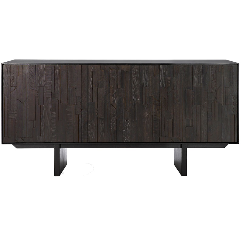 Teak Mosaik Sidebord, Tre Låger