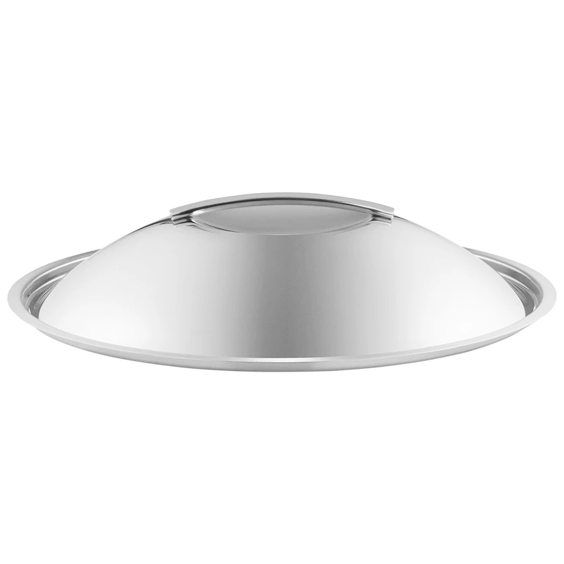 Vaulted Lid Brushed Steel, 32 cm