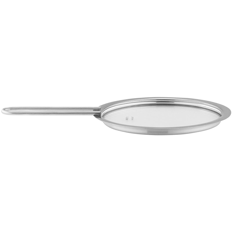 Glaslåg Børstet Stål, 13 cm