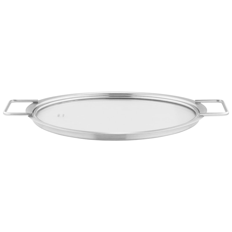 Glaslåg Børstet Stål, 24 cm