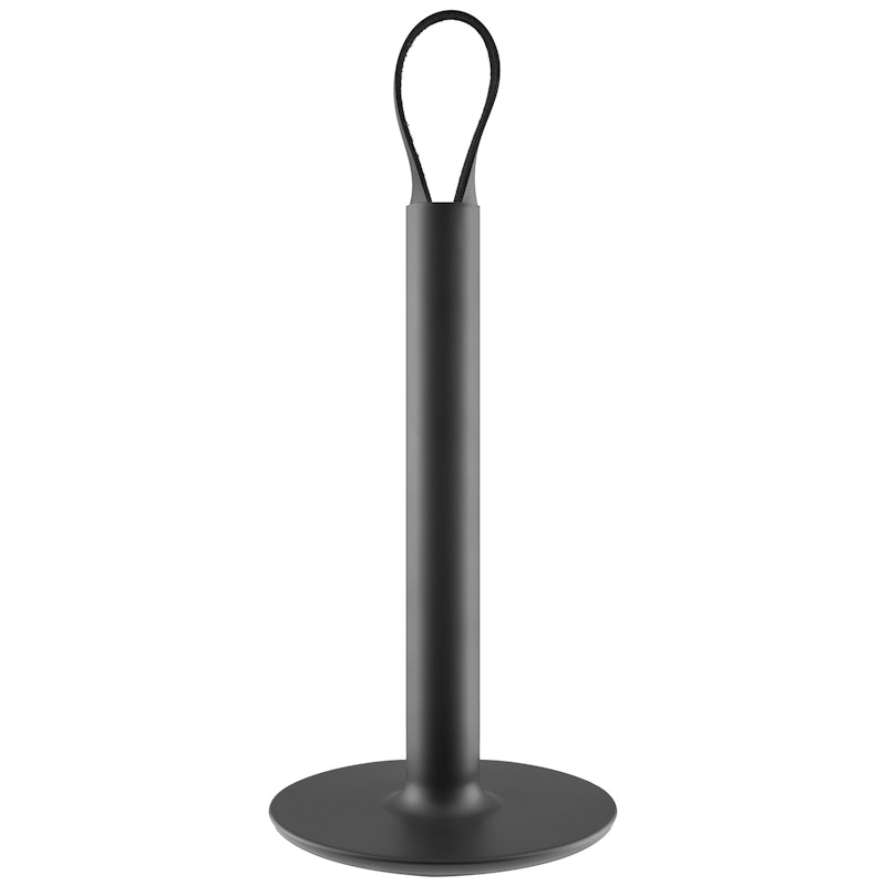 Køkkenrulleholder Med Læderstrop, Sort