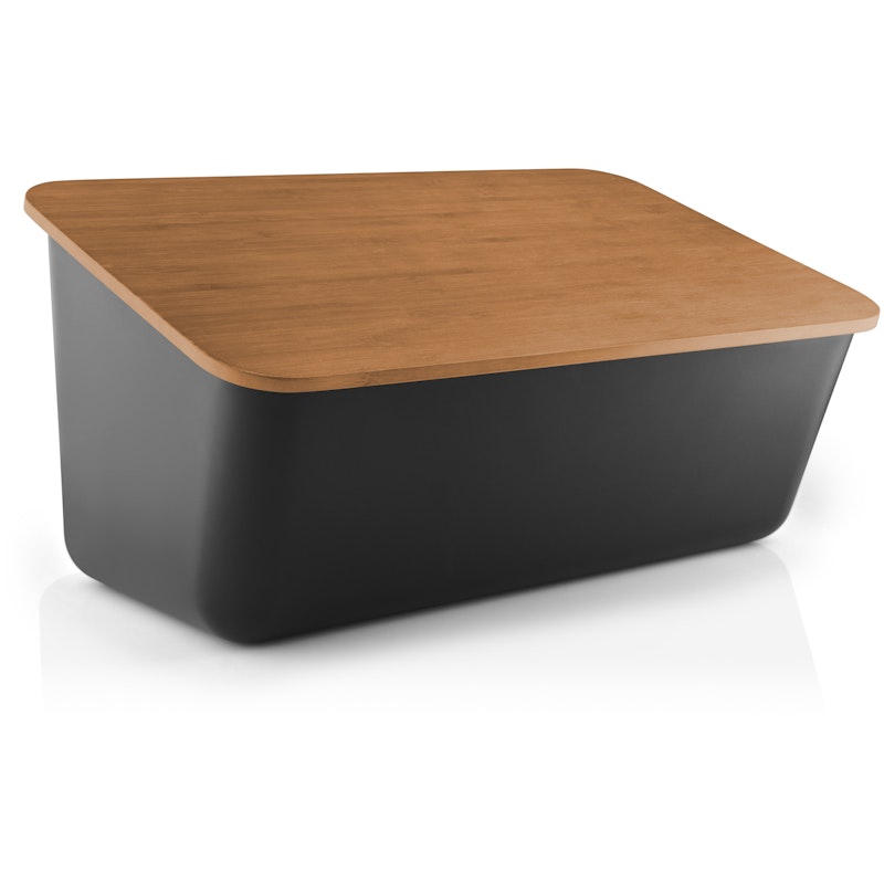 Nordic Kitchen Brødkasse, Sort / Bambus