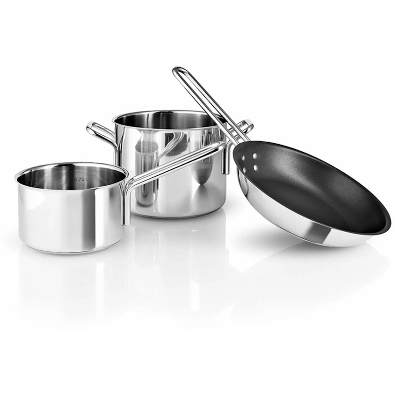 Stainless Steel Grydesæt 3-pak