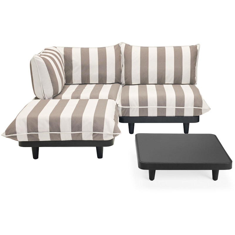 Paletti Sofa Medium Med Sofabord, Stripe Cacao (Left)