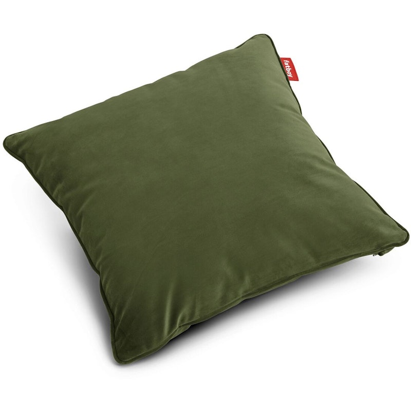 Square Velvet Recycled Pude, Deep Green