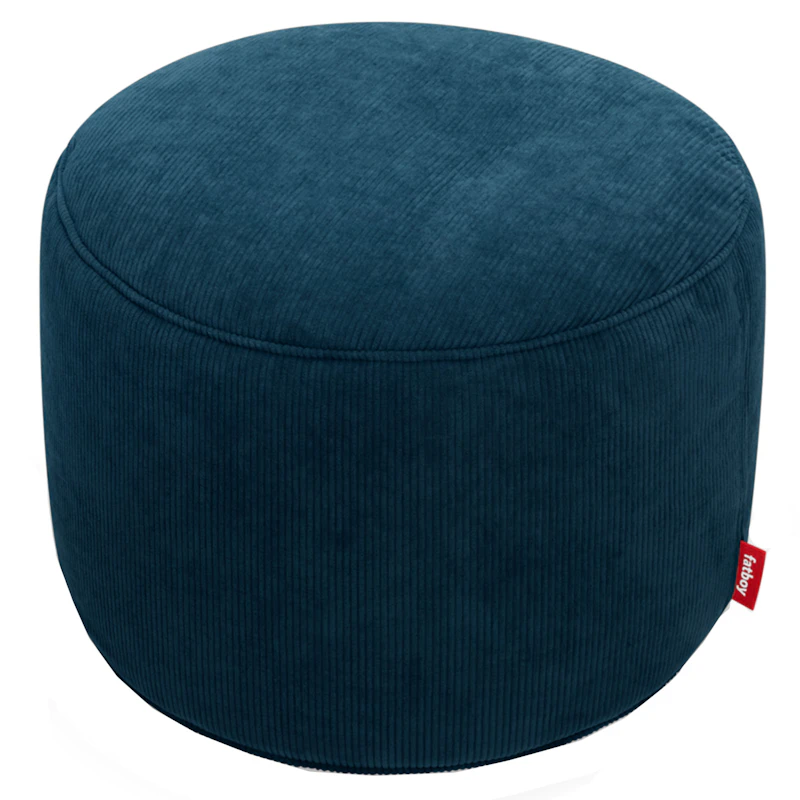Recycled Point Cord Puf Ø50 cm, Deep Blue